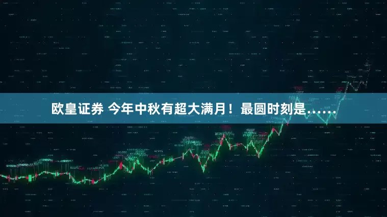 欧皇证券 今年中秋有超大满月！最圆时刻是……